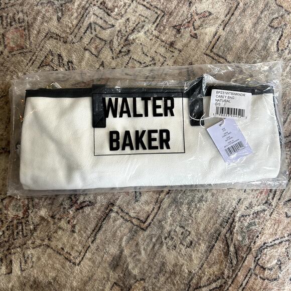 NWT Walter Baker CARLY BAG Classic Canvas and Vegan Leather White Tote NEW - Picture 3 of 5